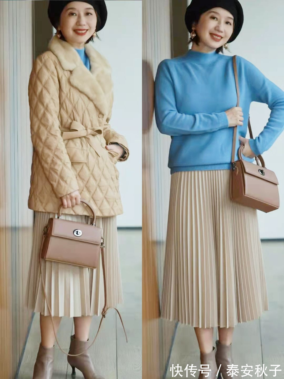 百褶裙 今冬一种新羽绒服火了,叫“遮腰不遮胯”!50岁+女人显瘦更年轻