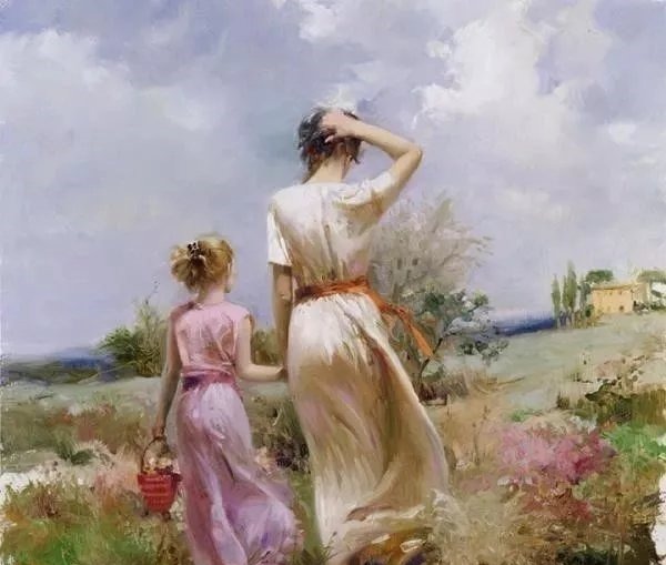 人物#皮诺德埃尼的油画人物，色彩斑斓，动静结合，光彩照人