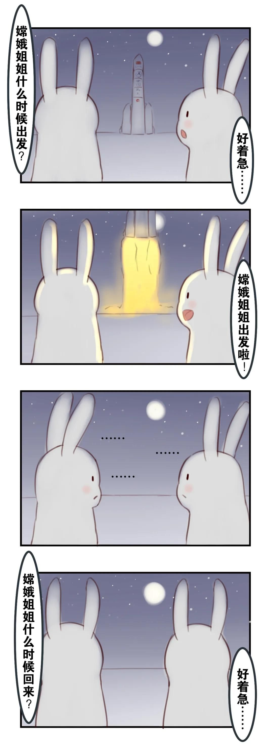 兔子：我们是这样迎接“嫦娥姐姐”的|漫画 | 兔子