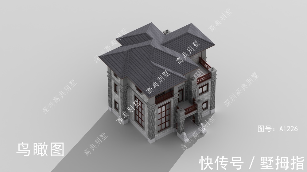 三层|中式三层别墅，打造一个温馨的家，老乡看了都铁了心抢着盖。
