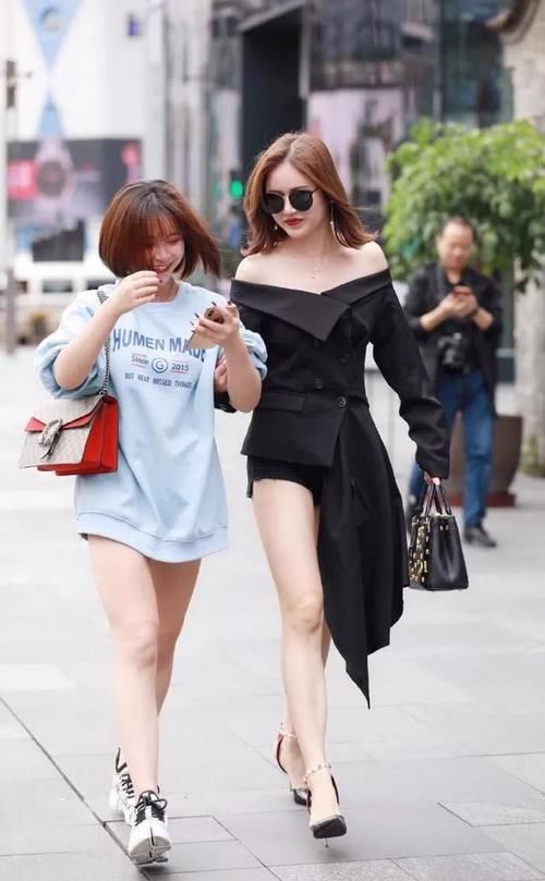 街拍美女：高跟鞋让女性变得自信，出街显得更迷人