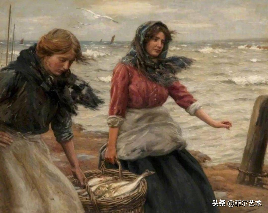 画家|苏格兰画家约翰·麦基的“女人与海”油画艺术作品欣赏