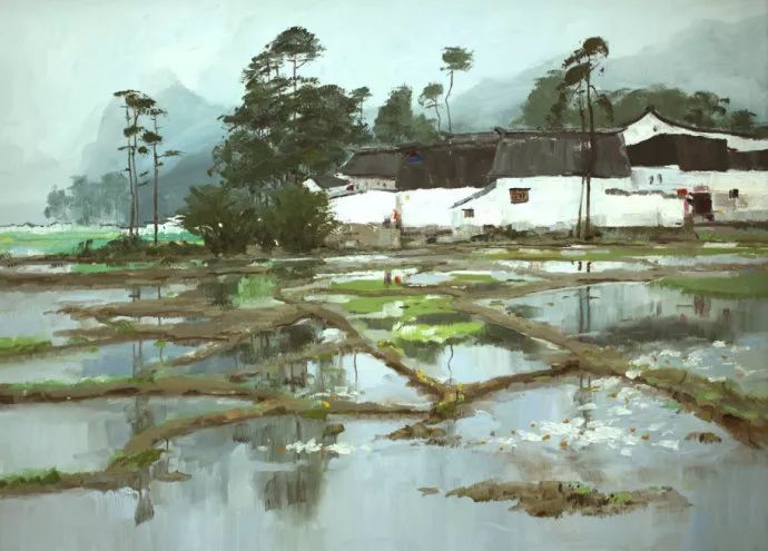 笔触|国画意境,油画笔触——石建都 笔下清新唯美的诗意油画
