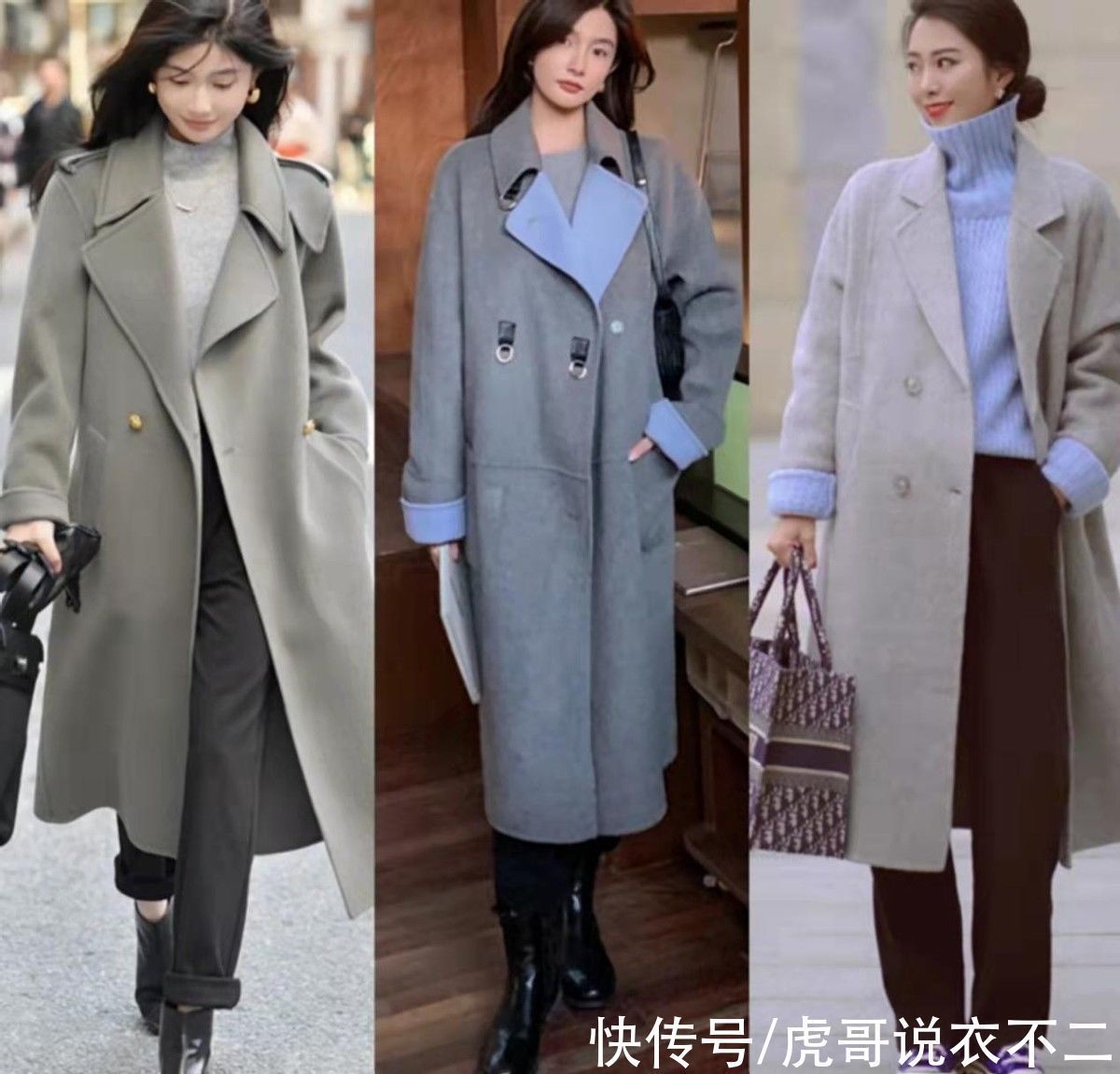 卡其色 60岁左右的女人,冬季大衣尽量少穿黑色与红色,这些颜色更显气质