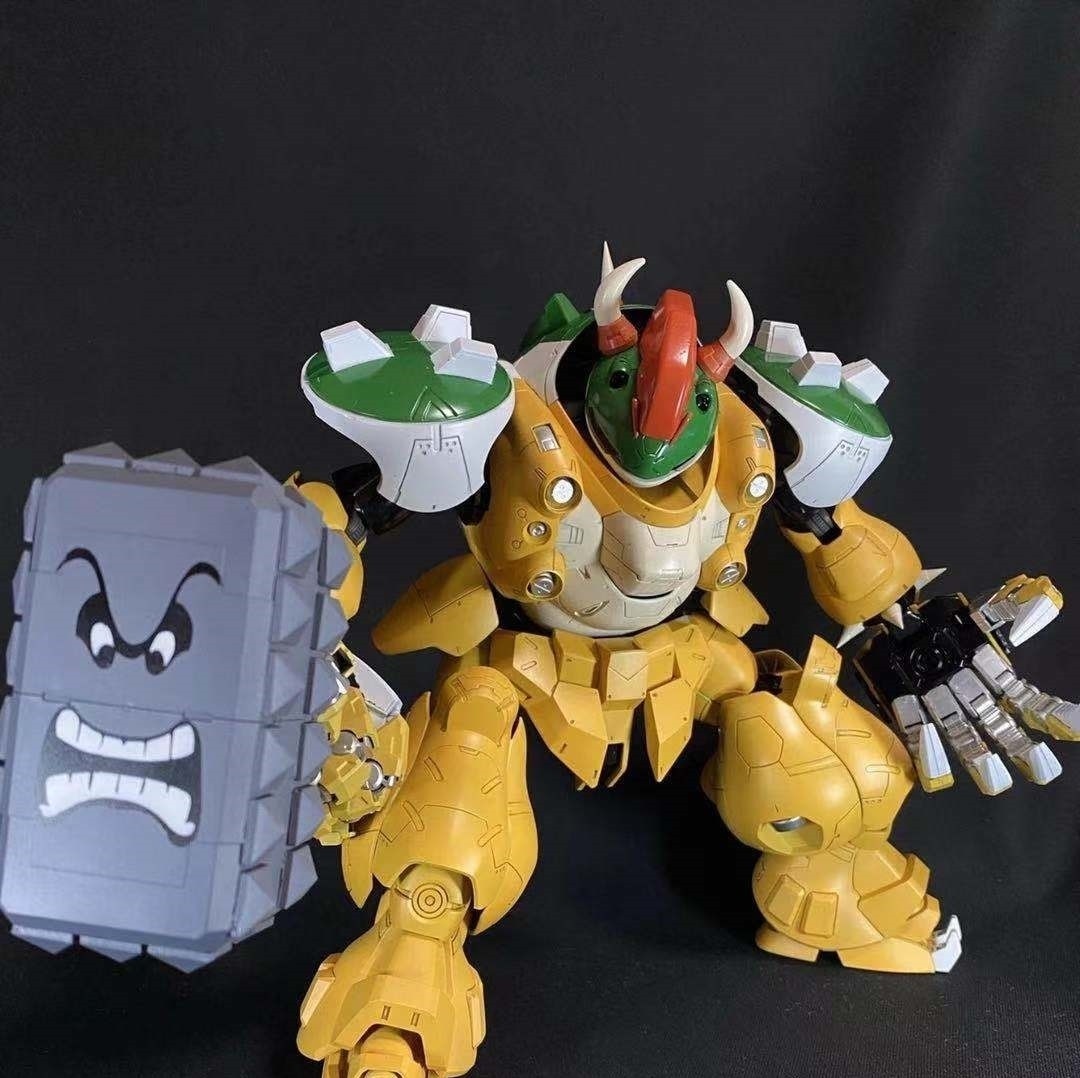 改造|马里奥与高达梦幻联动,大家能认出它们都是什么模型吗?