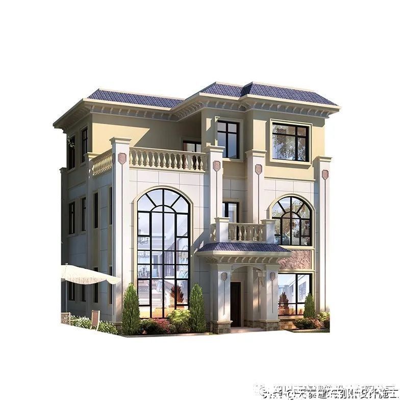 农村别墅|四川资阳安岳三层简欧风格农村别墅 40万建三层乡村洋房别墅图