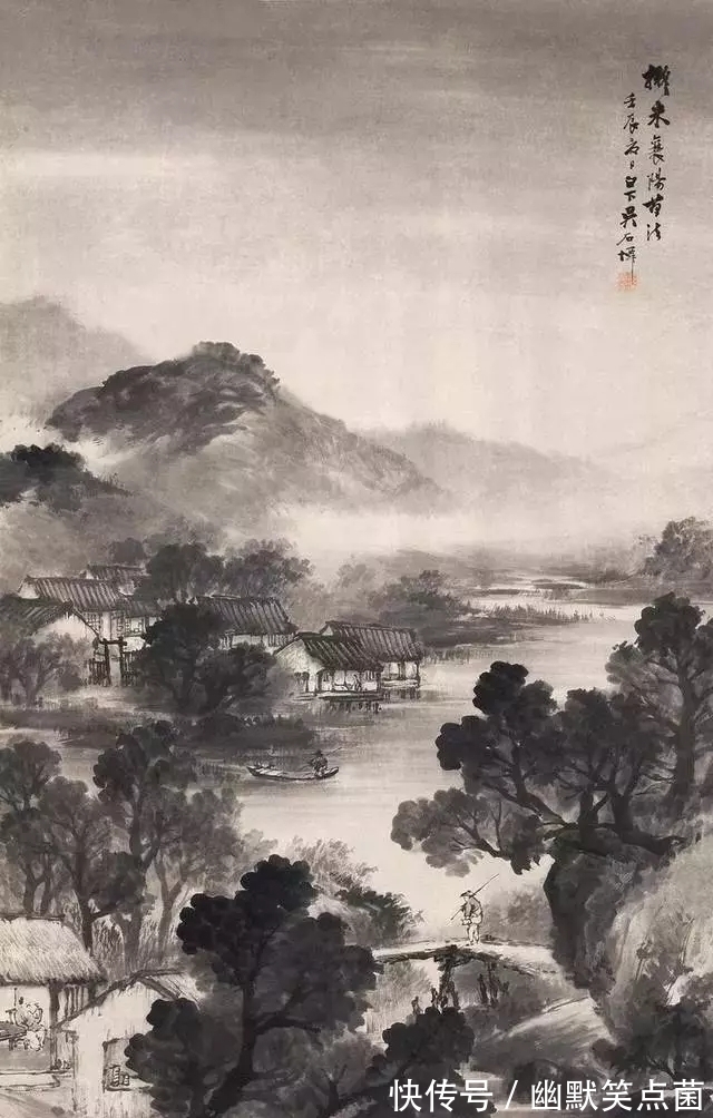 烟雨蒙蒙$海派山水画大家|吴石仙的烟雨蒙蒙