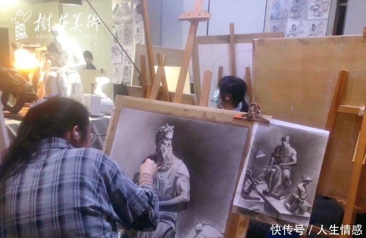 树华画室:素描石膏写生,养成正确的观察方法,培养基础造型能力