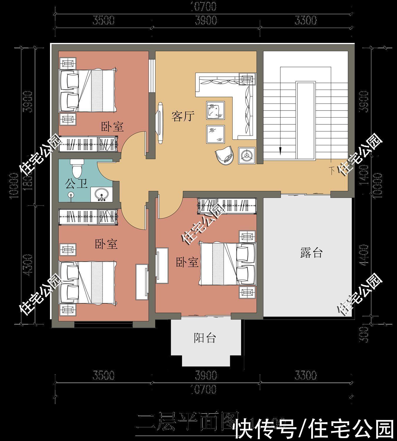 户型|10套带堂屋的户型,占地面积都不大,网友:这才是适合农村的房子