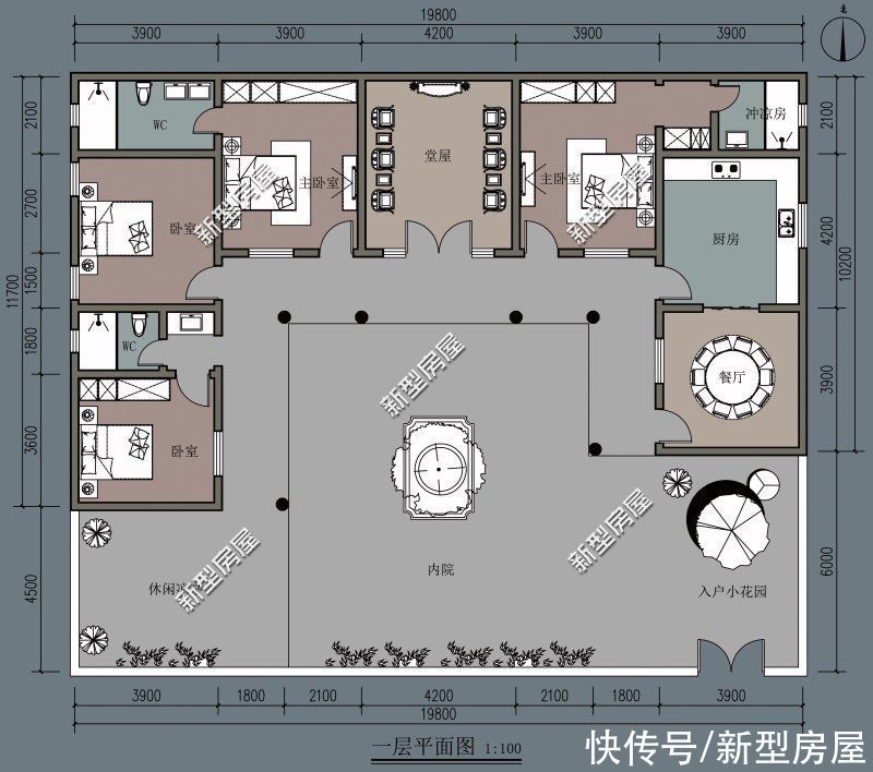 占地|浓浓中国味，10套经典中式三合院合集，有房有院才是家