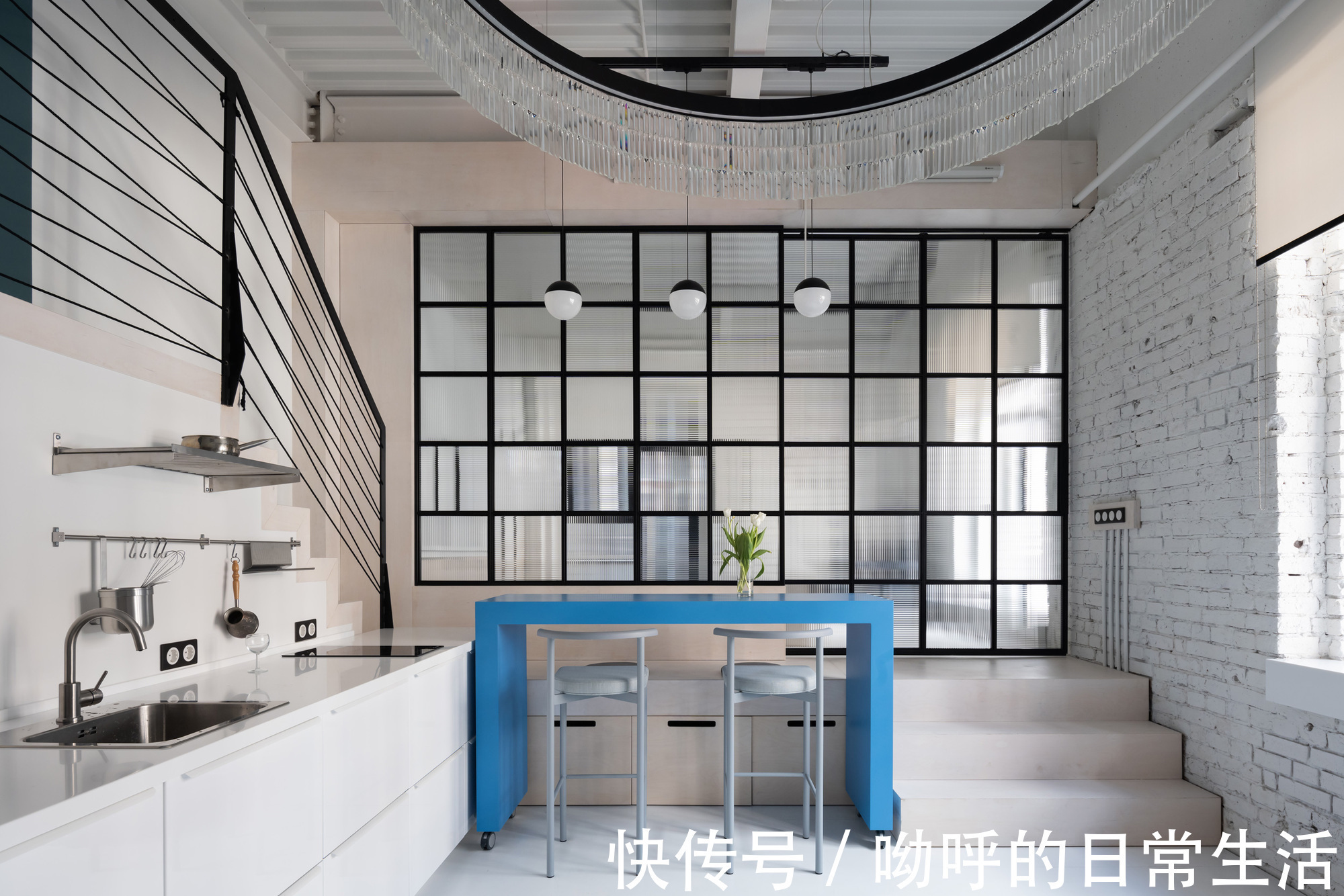 全尺寸|LOFT公寓设计，蓝调优雅
