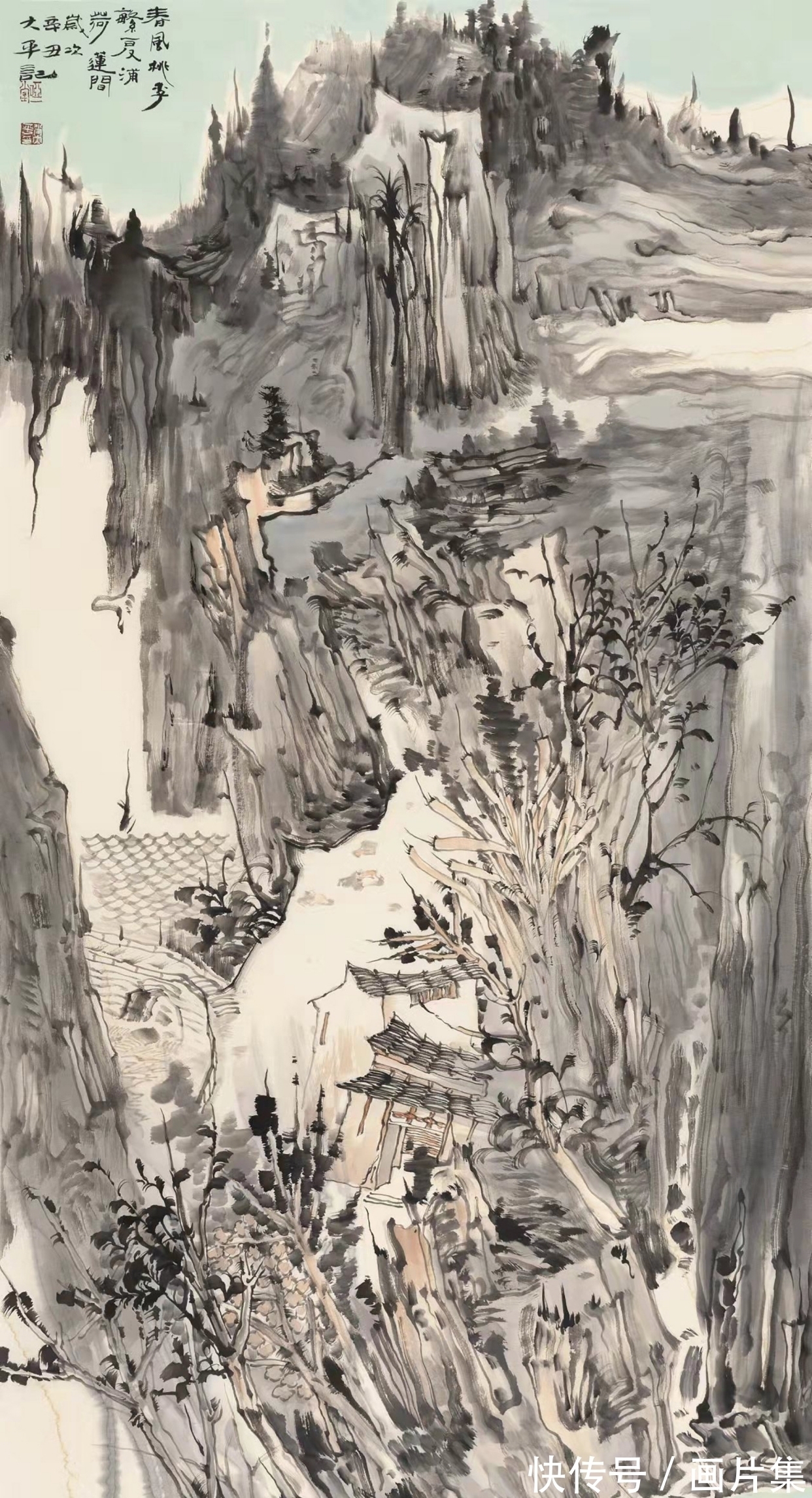 山水画作&「直击书画」肖大平山水画,给视觉艺术做了新的诠释