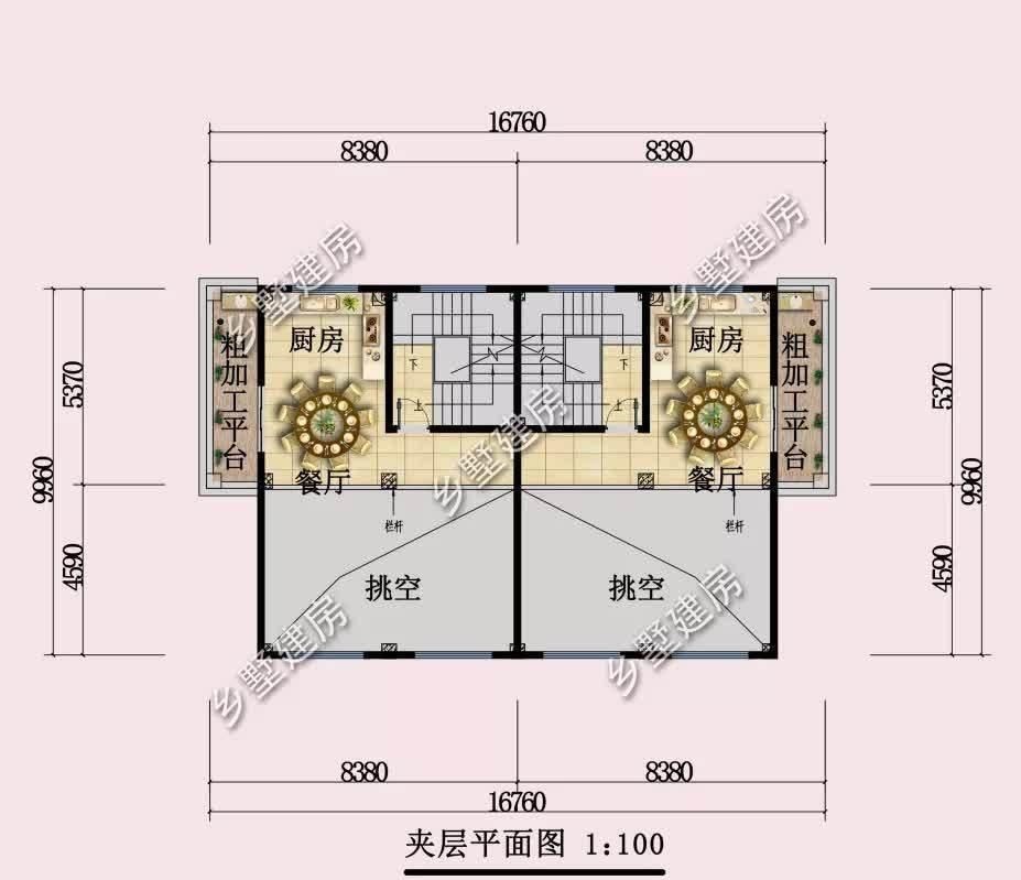 私人空间|占地140平也能建好双拼,既能互相照顾又能有足够的私人空间