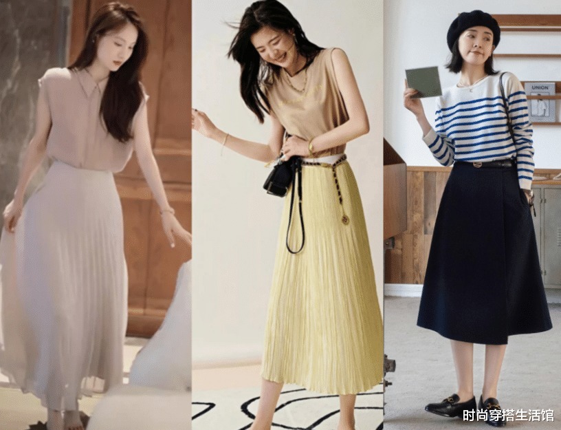雪纺衫|今秋火了一种裙子:叫“半身裙”,不仅百搭还提气质,简直太美了