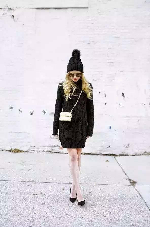 女人这样穿毛衣，从初秋时髦到寒冬！