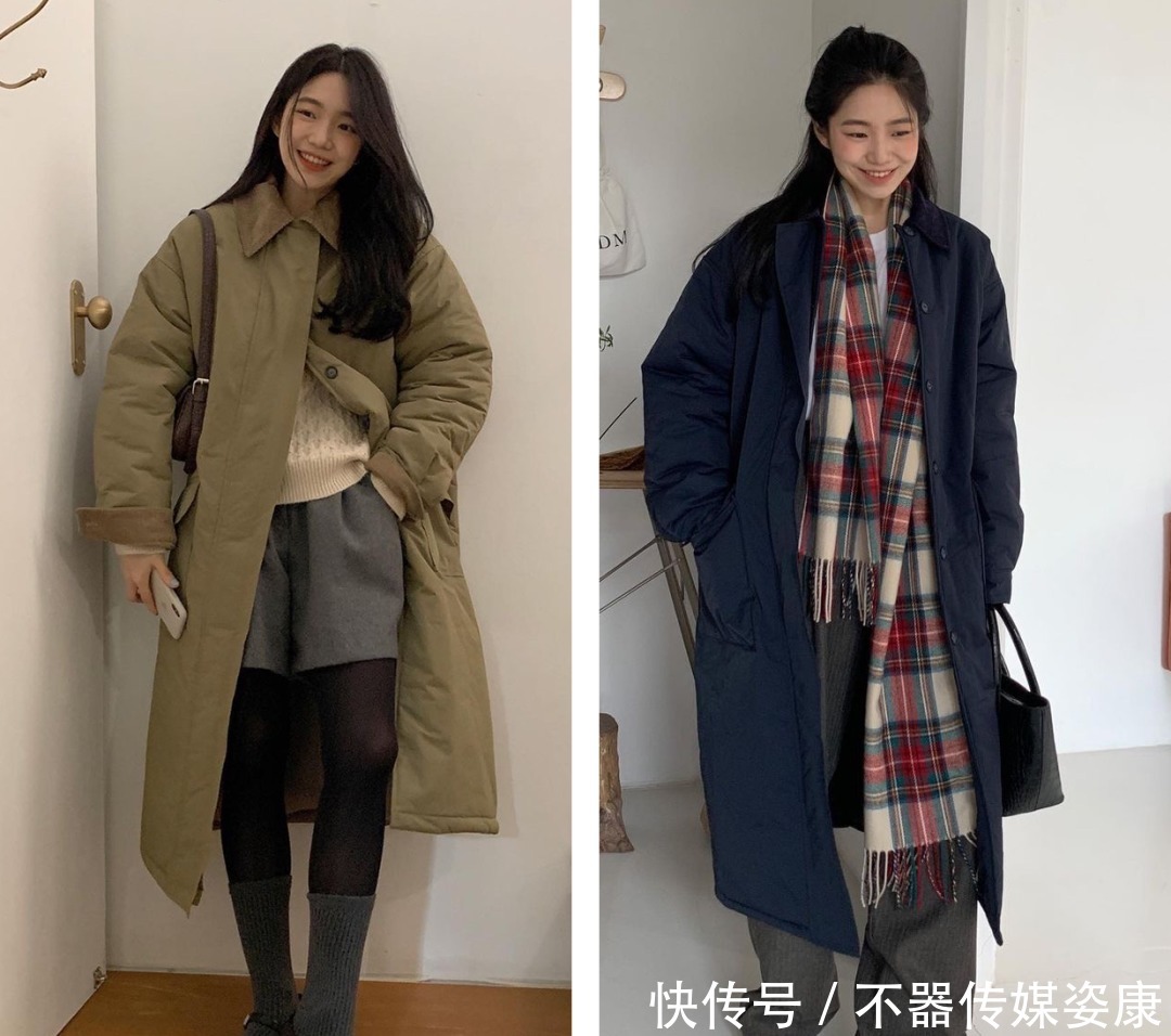 羽绒服|几套小个子女生的羽绒服穿搭,美爆一整冬!