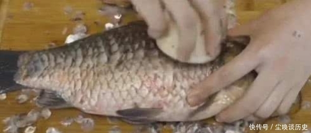 去鱼鳞别再用菜刀！大厨教你，加一些它，鱼鳞自己往下掉，好用！