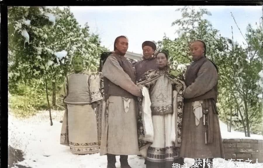 花园|慈禧太后后宫花园赏雪,珍贵老照片被爆