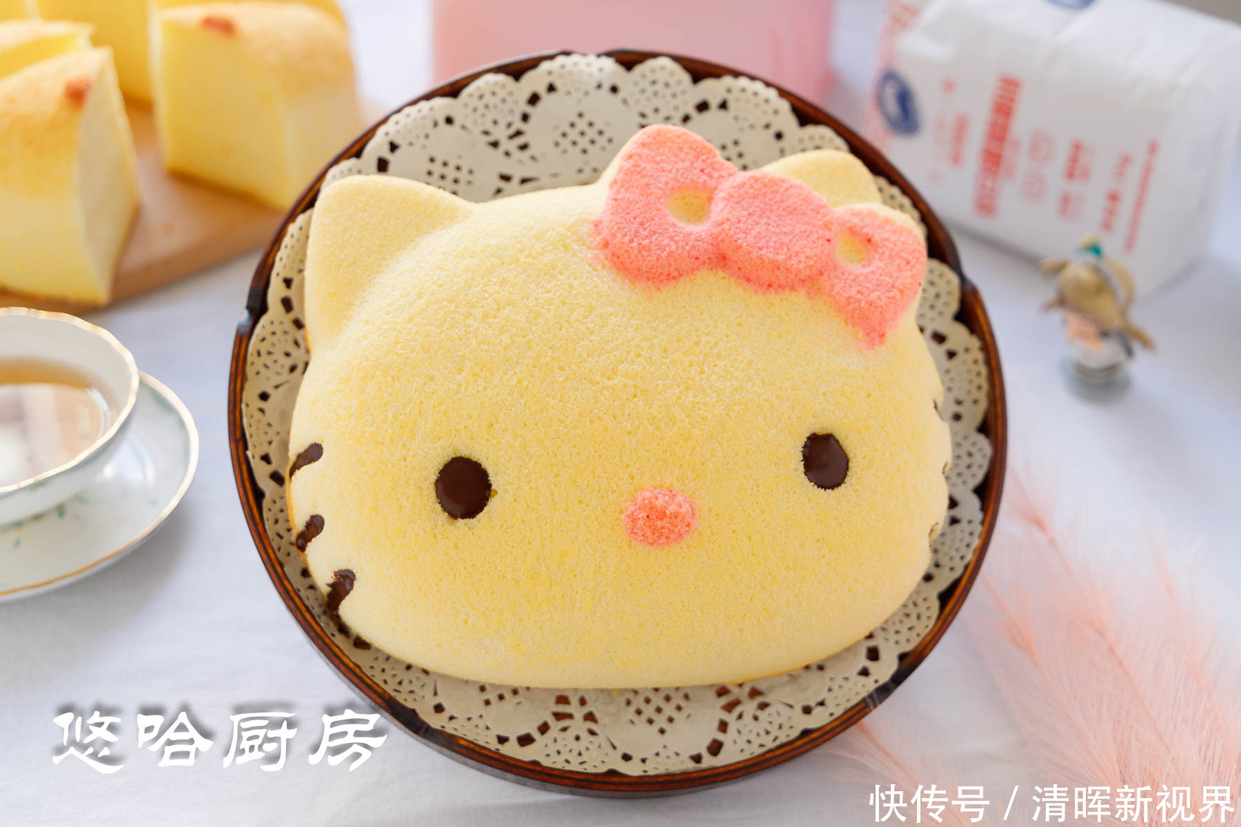 回到|百分百成功的Kitty戚风蛋糕,松软湿润不开裂,一秒回到纯真童年