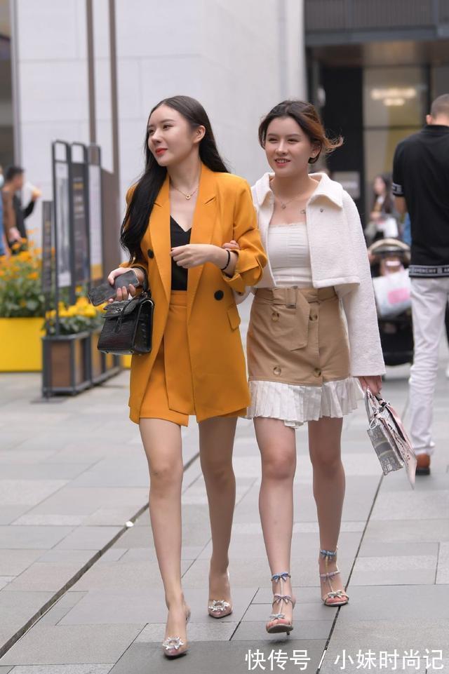 v领|街拍:职业装是衣橱中必不可少的单品,小姐姐穿得如此美!也是没谁