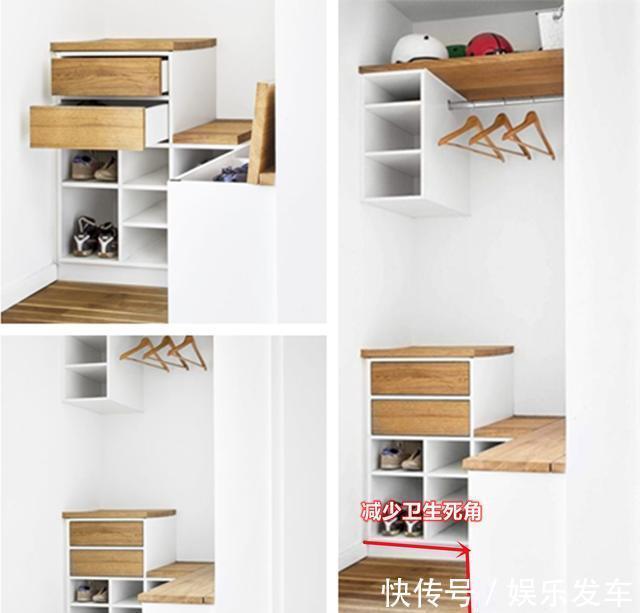 定制|我考虑清楚了，玄关柜靠墙定制L型，储物量大，功能一体化也不挤