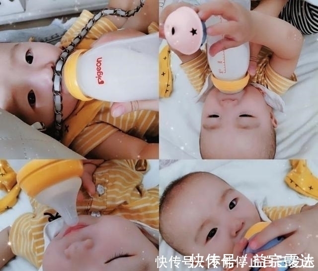 萱爸|“脚扶奶瓶”的喝奶宝宝火了,开发奇葩吃奶姿势,网友骨骼清奇