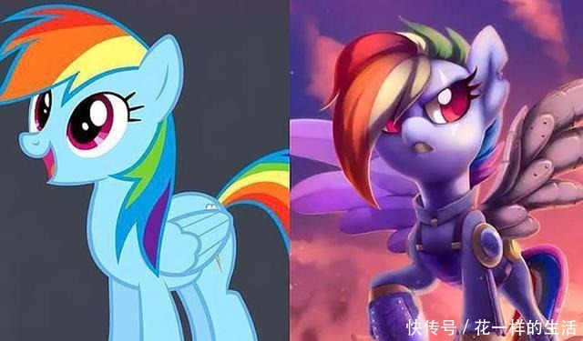 彩虹色|小马宝莉继小狼宝莉之后，网友又出小马战士，云宝我先抱走了
