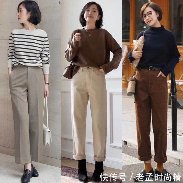 紧身裤|今年冬天穿“毛衣+长裤”,注意这三点,学会了显高显瘦提气质