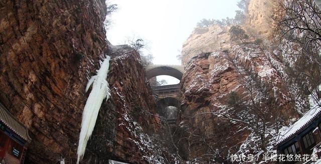 亮瞎了我的眼——河北“苍岩山悬空寺”雪景