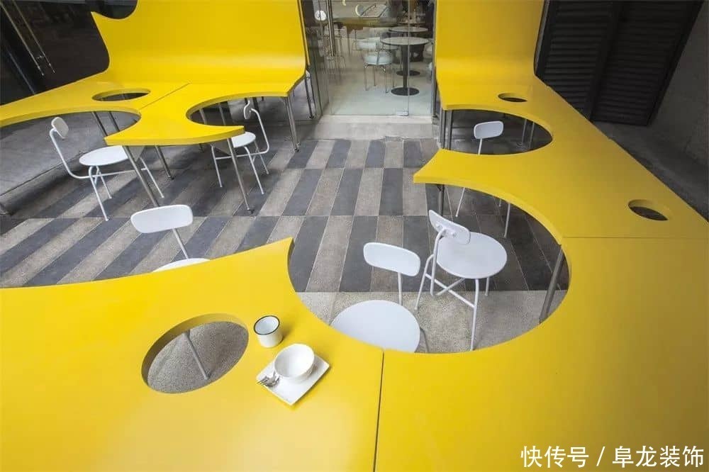 柠檬黄|【甜品店空间设计】柠檬黄奇异空间设计