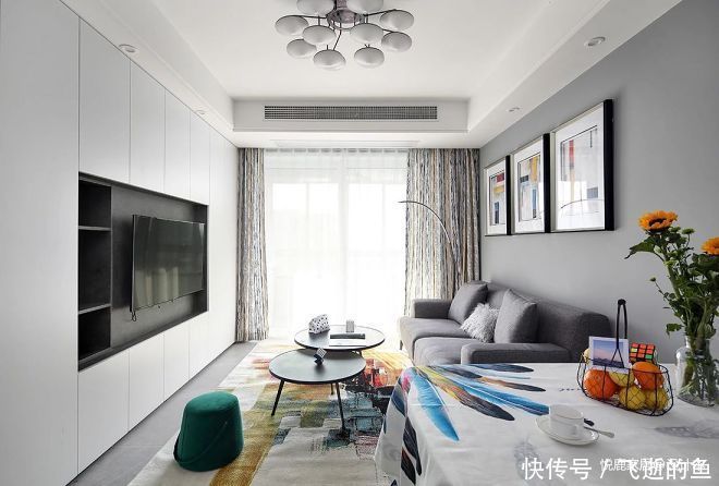 空间|97m2三居室营造清透明亮的现代空间