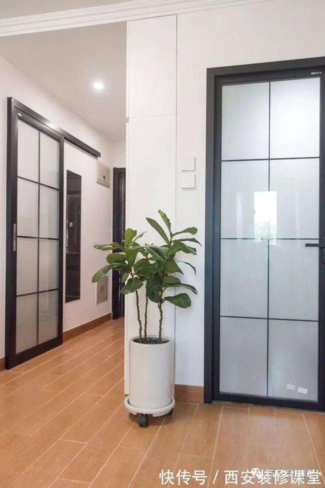 鞋柜|55㎡一室改两室,麻雀虽小五脏俱全