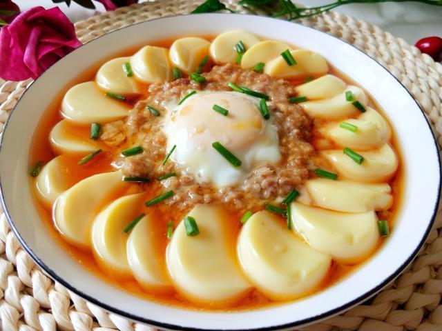 完美搭配，肉沫和鸡蛋豆腐，简单蒸一蒸，入口即化特别美味