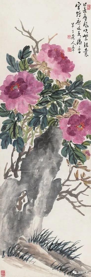  石之|牡丹配湖石怎么画？