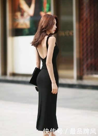 美女|街拍连衣裙美女,时尚性感,背影实在迷人!