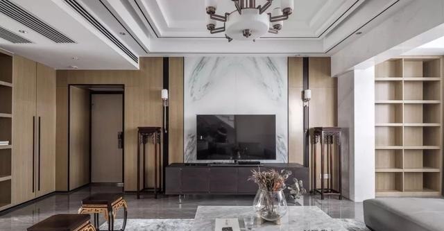 展示柜|新中式客厅电视墙,儒雅端庄,华丽大方!新中式客厅电视墙,儒雅端庄,华丽大方!