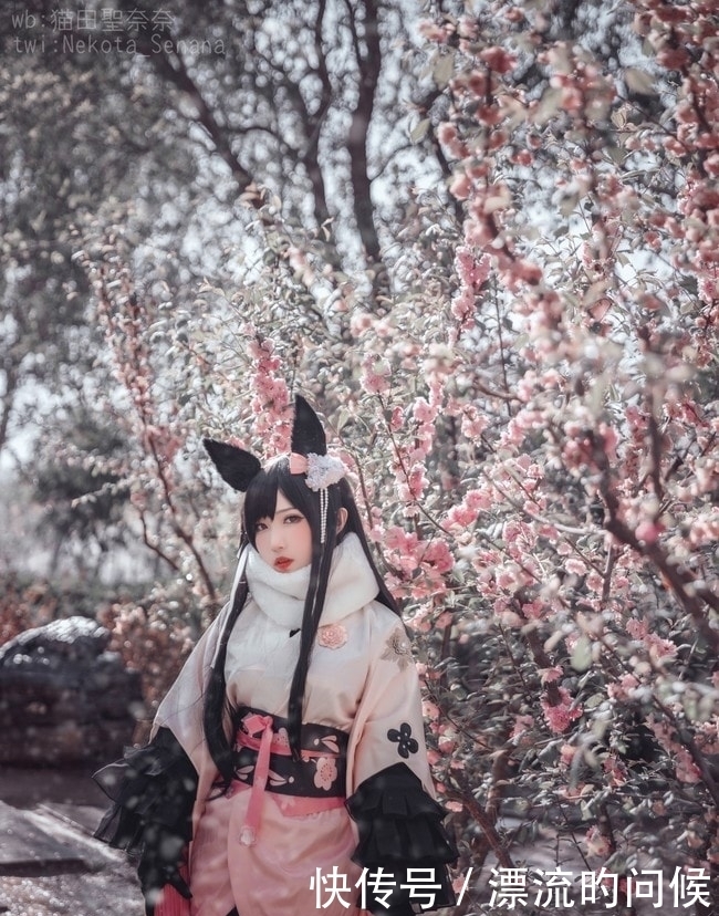 和服|COS正片-碧蓝航线-爱宕和服cosplay，寒冷的冬天也能给你暖意