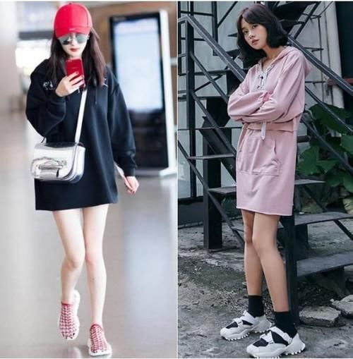 羽绒服 今年流行“卫衣裙”，内搭外穿都好看，保暖又显瘦
