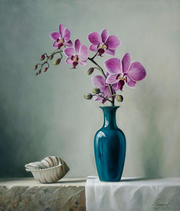 绘画！比利时画家瓦格曼斯的油画，笔触细腻，逼真生动