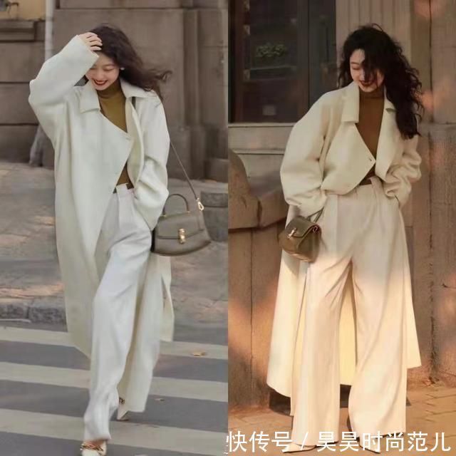 烟管裤 寒冷冬日穿大衣,除了可以搭配打底裤,这4款裤子穿搭也非常洋气