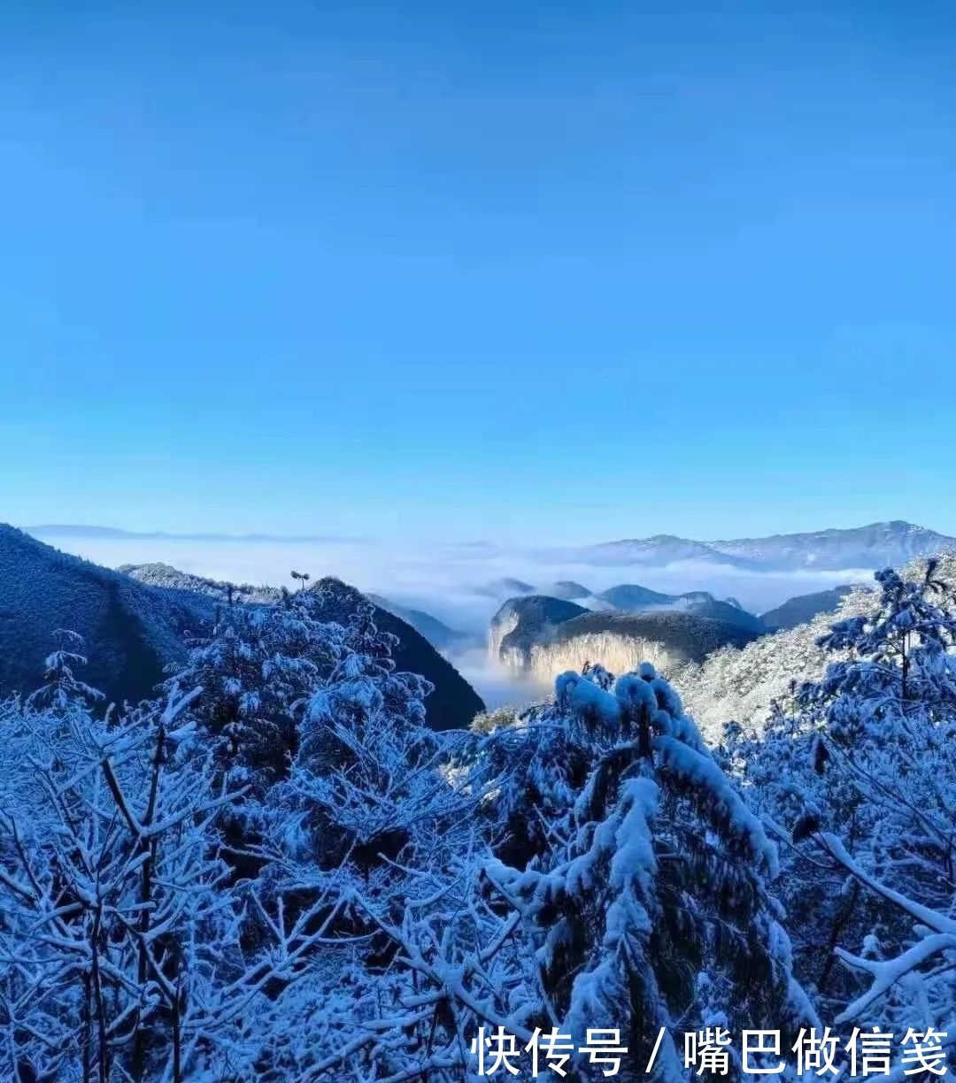 雪后初晴，与阳光相拥，武陵山的雪颜值巅峰！