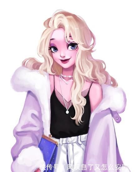 爱丽儿|迪士尼公主教你街头穿搭,爱丽儿的鳞片裙,还有艾莎女王的小吊带