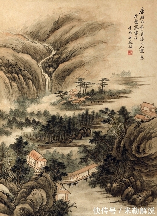 元人&寄情山水,仿元人画意,王敬铭绘《山居图》