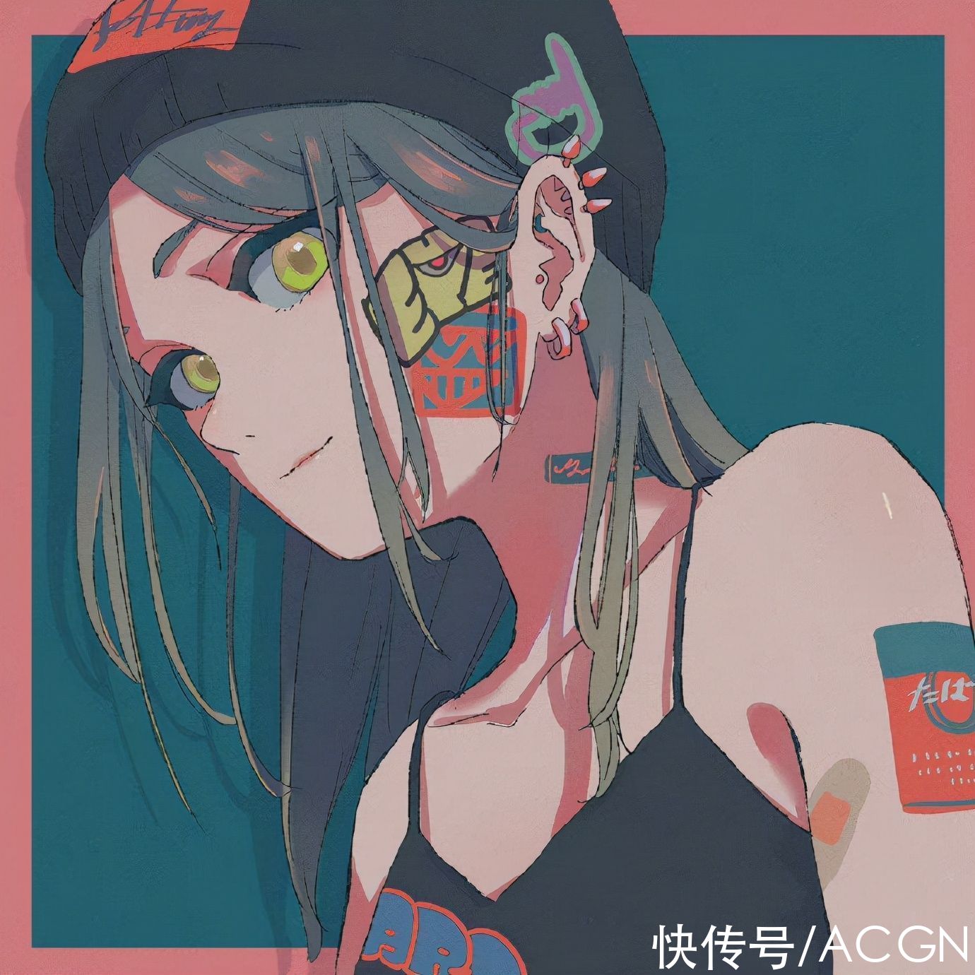 笔下|这位画师的妹子咋一身伤啊，基本上都贴创口贴，还好初音未来没事