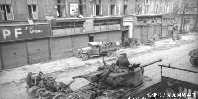 德军|1945年苏军旧照，高射炮当榴弹炮，炮口抵在德军面前轰击