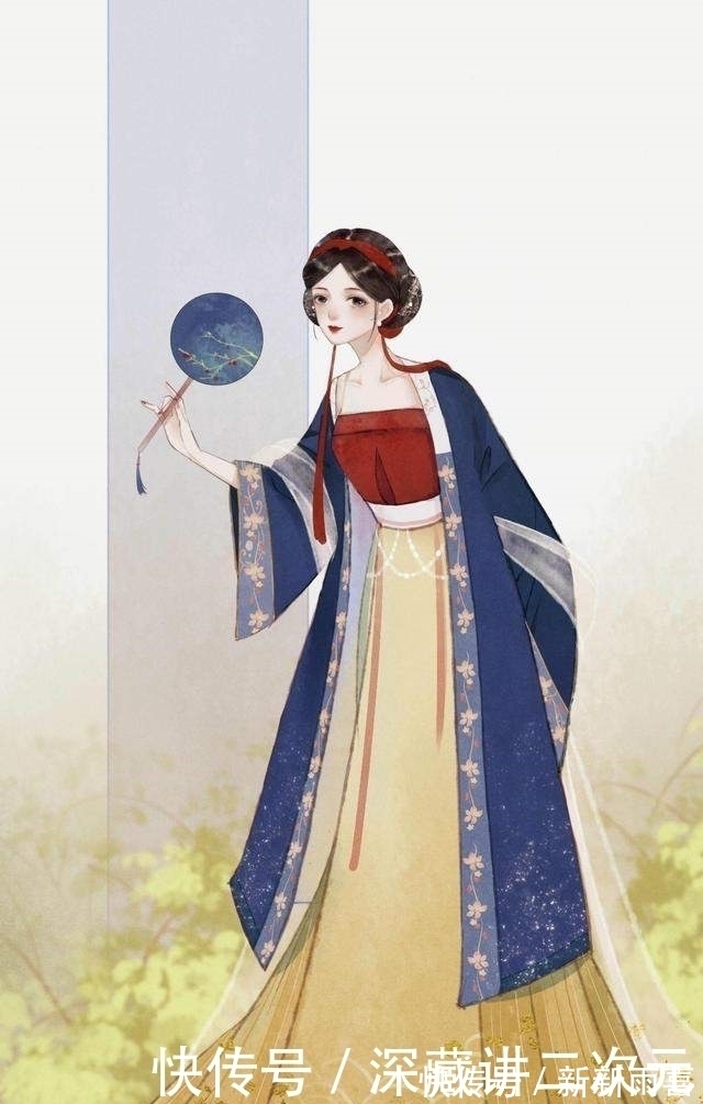 艾莎|迪士尼公主又穿汉服啦,白雪公主的团扇好可爱,艾莎举着小伞