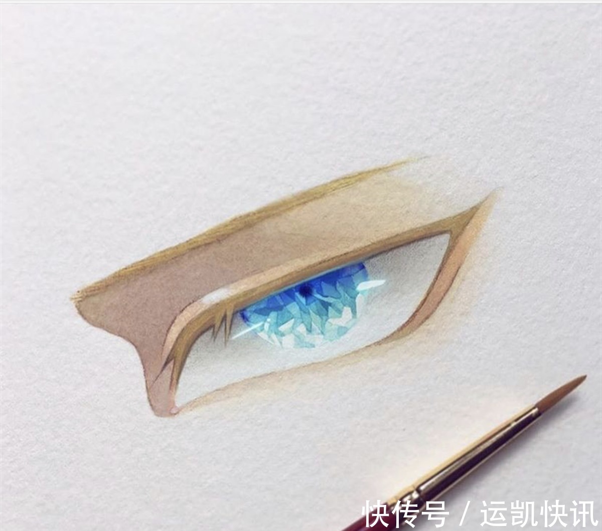 眼妆！画师展示出画人物眼睛的专业画笔，这下可以给自己画不好找理由了