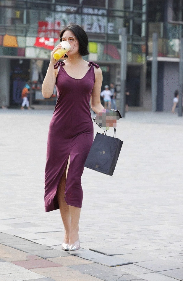 吊带裙|街拍 美女时尚