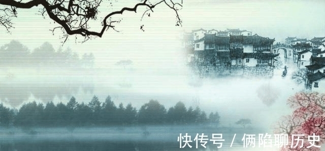 苏轼&一渔父引苏轼写四首词,每首只有两句却都能独立成篇,合起来更妙