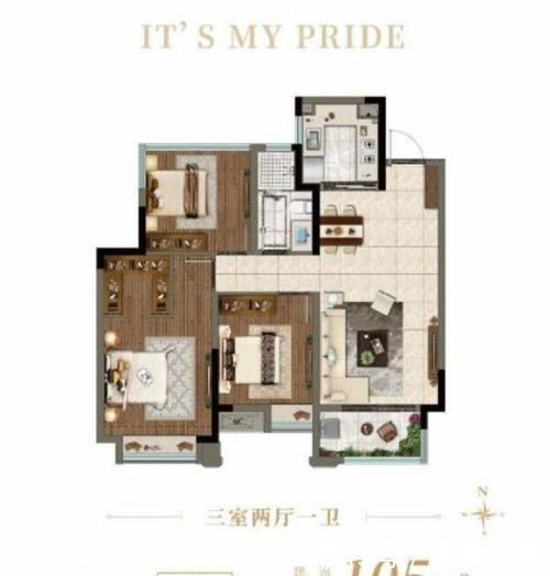 阳台|参观105㎡三室两厅,看到阳台的那一刻,决定以后新房也要这么装